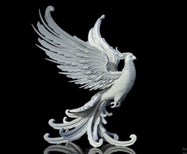phoenix phoenix bird fantasy fire resurrection revival phenix fenix sculpture wings feather art interior printer high poly decor statue birds miniatures