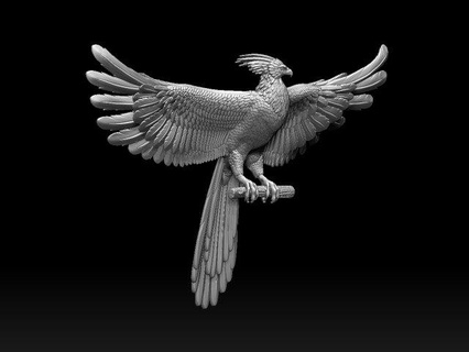 phoenix sculpture bird fantasy fire resurrection revival phenix fenix wings feather interior printer high decor statue dumbledore harry potter eagle 3d print model - Mito3D