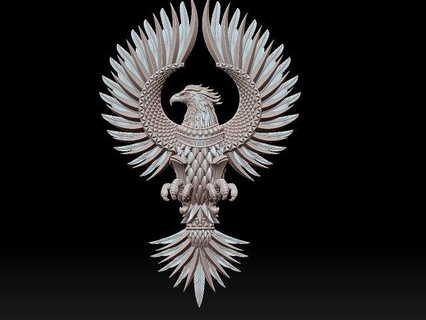 phénix sculpture oiseau fantaisie Feu résurrection relance fenix ailes plume art intérieur imprimante haute décor statue Aigle 3d print model - Mito3D