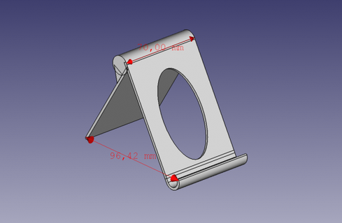 phone ficar pé phone 3d print model - Mito3D