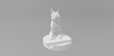 soporte de teléfono perro pie 3d la impresión 3d print model - Mito3D
