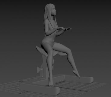 telefon ayakta durmak erotik heykel kızlar 3d print model - Mito3D