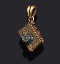 photo camera pendant 3d print model in pendants 3dexport vintage old film retro lens classic antique photography roll photographic photocamera video cam shot jewelry necklace silver 3d print model - Mito3D