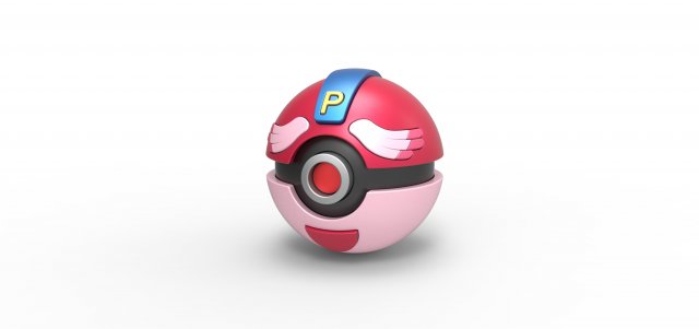 pia Chansey bola pokebola Pokémon conceito recipiente anime brinquedo impressão imprimível piachansey 3D print model - Mito3D