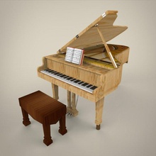 piano 3d modelo in 3dexport detallado instrumento sonido estudio grandioso clásico música 3d print model - Mito3D