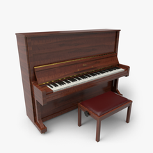 Klavier braun Holz Tastatur Klang Musik Schlüssel Musical Jazz Musiker Instrument akustisch Innere 3d print model - Mito3D