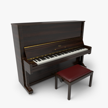 piano oscuro madera teclado música sonido instrumento acústico musical llave jazz estéreo instrumentos cuerda interior vivo habitación sala 3d print model - Mito3D