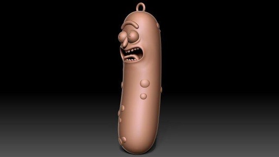 salmoura Rick chaveiro estatuetas pickle rick Rickandmorty scifi suporte réplica cosplay brinquedo impressão imprimível passatempo faça miniaturas 3d print model - Mito3D