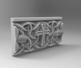 peça of baguete cruz 3d impressão modelo in decoração 3dexport moldagem filé 3d print model - Mito3D