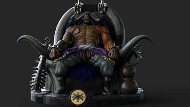 one piece kaido of 100 beasts 3d print model in figurines 3dexport onepiece collectible hd dioramas anime manga emperor 3d print model - Mito3D