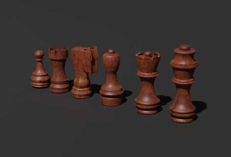 pièces échecs Achevée planche Jeux échiquier bois stl Roi reine Jeu jouet 3d print model - Mito3D