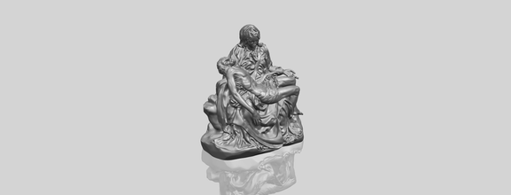 la pieta 3d drucken modell skulptur 3dexport wagen stuhl baum tabelle sofa charakter spiel außen innere mädchen haus miniaturen figuren heilig jesus christian kirche 3d print model - Mito3D