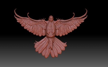 pigeon 3d impression modèle in 3dexport colombe oiseaux oiseau symbole ailes décor 3d print model - Mito3D