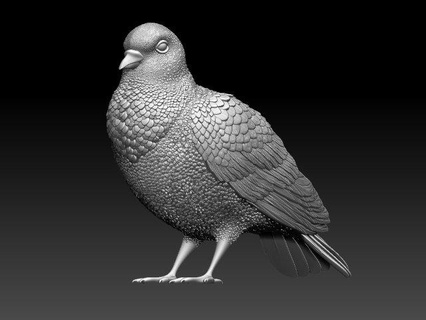 güvercin heykel kuşlar Sanat heykeller gaga gökyüzü uçan serçe baştankara şakrak kuşu bülbül düşük poli minyatürler kuş Yutmak 3d print model - Mito3D