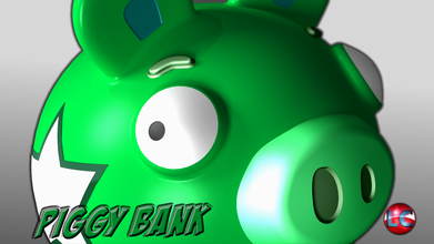 piggy bank toy angry birds piggybank 3d print model - Mito3D