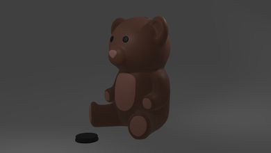 piggy bear money toy 3d print model - Mito3D