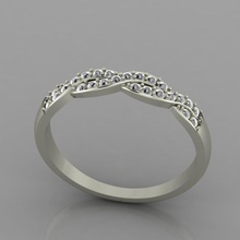 pigtail ring golden 3d print model - Mito3D