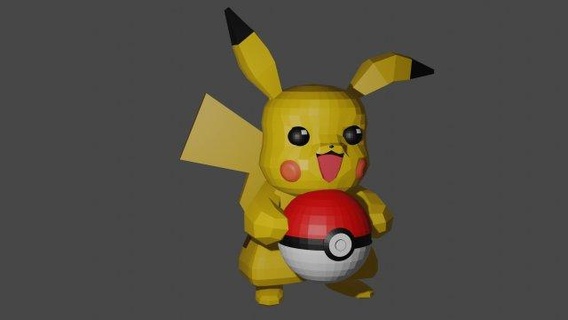 Pikachu statue jouets pokeball 3d print model - Mito3D