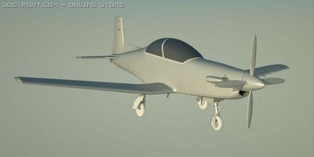 pilato pc9 3d modello in bombardiere 3dexport alto poli pc turbooprop 3d print model - Mito3D