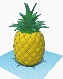 piña frutas 3d print model - Mito3D