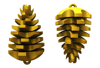 la piña de decoración pino cono juguete navidad xmas árbol semilla rueda dentada industria naturaleza 3d print model - Mito3D