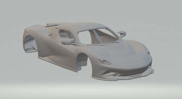 pininfarina Battista araç döküm slotcar Sıcak tekerlekler minyatürler yuva Yazdır basılı 3d print model - Mito3D