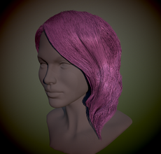 rosado cabello gratis 3d modelo in 3dexport peinado corte pelo estilismo estilo maniquí mujer femenino peluca moda personaje persona cabeza belleza 3d print model - Mito3D