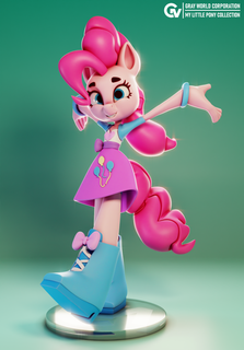 pinkie pie chibi mlp  woman pony mlp mylittlepony character frendship magic tvshow cartoon female chibi pinkie pie  3d print model - Mito3D