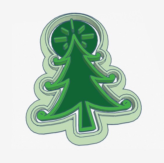 pinos biscoito cortador Natal pino árvore arbol corta galleta Navidad 3D print model - Mito3D