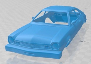 pinto 1976 imprimível corpo carro 3d impressão modelo in automotivo 3dexport fenda escalextrico tamiya rc miniz passatempo micro 3d print model - Mito3D