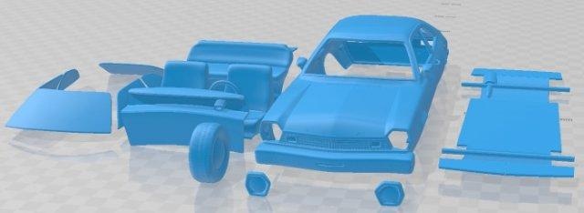 pinto 1976 yazdırılabilir araba otomotiv yuva ölçülü Tamiya rc miniz hobi mikro 3d print model - Mito3D