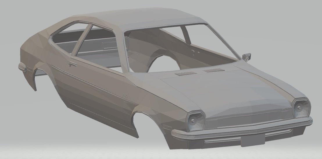 pinto imprimable corps de la voiture fente le système scalextric sport tamiya rc radio contrôle shell 3D print model - Mito3D