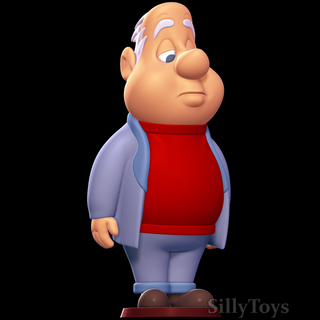 pépin animaniacs 3d homme vieux mineur personnage dessin animé fat court 3d print model - Mito3D
