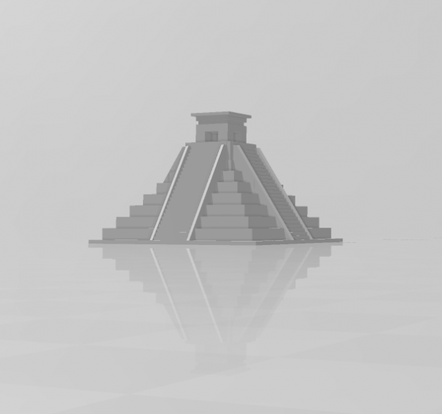 piramide maya terrain 3D print model - Mito3D