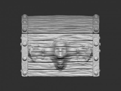 pirate poitrine sculpture Trésor crâne mort caribéen espace rangement boîte fier bras butin aventure nautique antique 3d print model - Mito3D