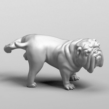 pissing english bulldog 3d print model in figurines 3dexport animal dog cute art americanbully pug puppies miniature pet toy figurine stylized funny statue sculptures 3d print model - Mito3D