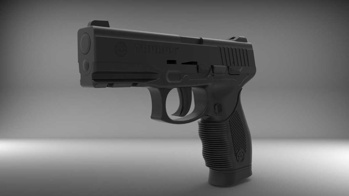 pistol 2 3d print model in rings 3dexport 3D print model - Mito3D