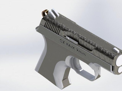 pistola 3d impresión modelo juguetes militar armas combate arma 3d print model - Mito3D