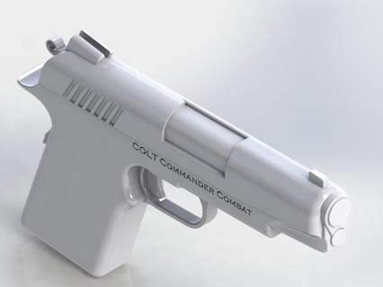 pistol 3d print model toys guns combat military weapon 3d print model - Mito3D