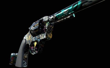 pistola occidental low poly armas arma fuego 3d print model - Mito3D