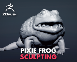 pixie frog - sculpt toad reptile amphibia animal zoo sculpture zbrush 3d print model - Mito3D