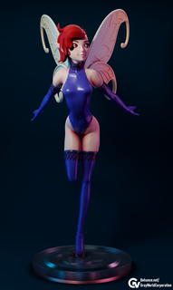 duende persona mulher figura anime personagem fada 3d print model - Mito3D