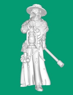 plague doctor man 3d print model - Mito3D