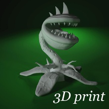 pianta mostro vs zombie 3d stampa modello in mostri creature 3dexport souvenir figura gioco impianti 3dprint predatore 3d print model - Mito3D