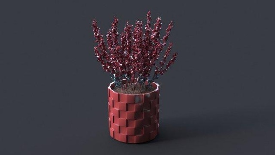 bitki tencere Kulp destek 3 dekor bitkiler Çiçekler vazo çimen dekoratif çanak çömlek ağaç kaktüs örtüsü doğa dekorasyon ev dış mekan çiçek minyatür 3dprint yazıcı 3d print model - Mito3D
