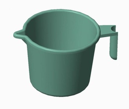 plastic mugs drinkware water dishes house creo solidworks catiav5 catia 3d print model - Mito3D