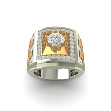 platino anello in oro con diamante gioielli disco di matrimonio proposta gemma pietre preziose genio molto utile 3d print model - Mito3D