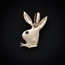 playboy pendant 3d print model in pendants 3dexport rabbit trappings organics sculpt bunny 3d print model - Mito3D