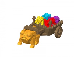 plp family pug key-ring dog animal chien carlin mops art toy fun gadget fashion porte-cle child 3d print model - Mito3D