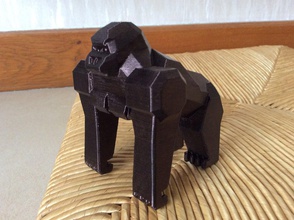 plp gorille 3d drucken modell tiere 3dexport affe versengen kunst spielzeug kind animaux tier personnage figur gadget jouet skulptur miniatur 3d print model - Mito3D